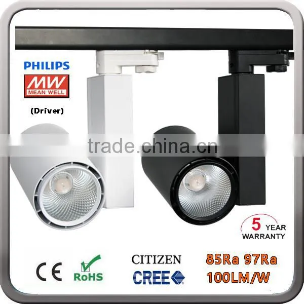 CE Certified Commercial COB Track Spot Light Led Gallery Dimmable Led Track Light 30w Rail Lights for Cloth Shop photo-6