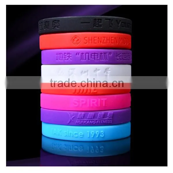 Special Custom Logo Silicone Rubber Wristbands/silicone Rubber Wristbands
