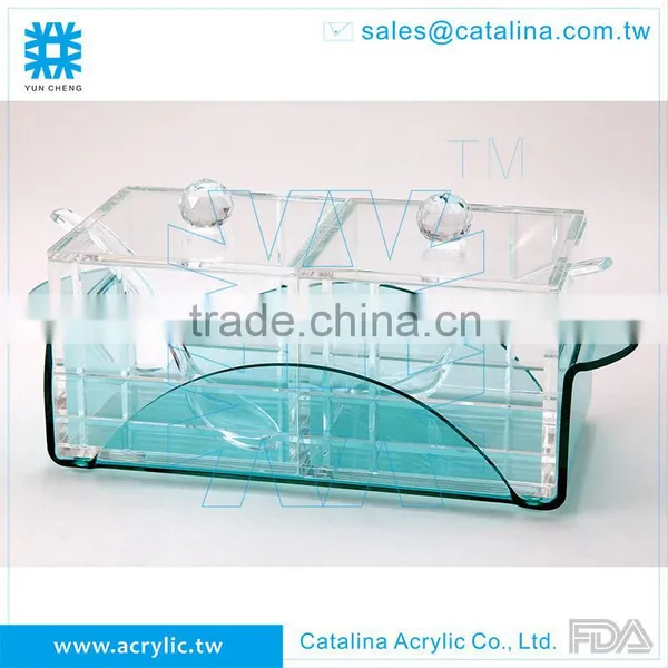 Acrylic Plastic Salt Sugar Pot Set With Spoon photo-2
