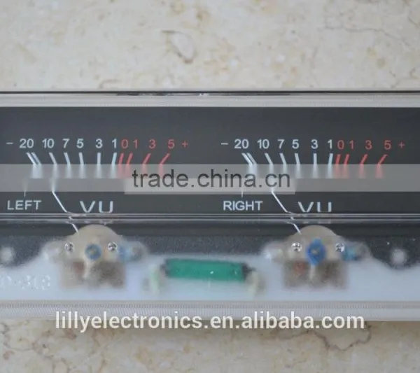SD-318 Panel 2 VU Meter 500uA 630 Ohm 115x54mm Lamp