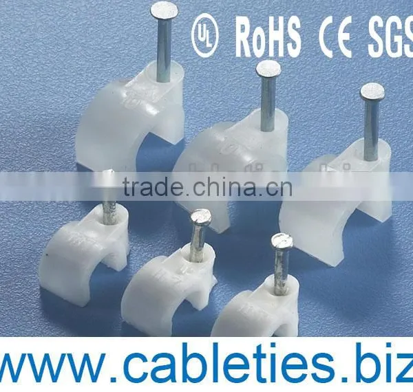 high quality round circle nail cable clip