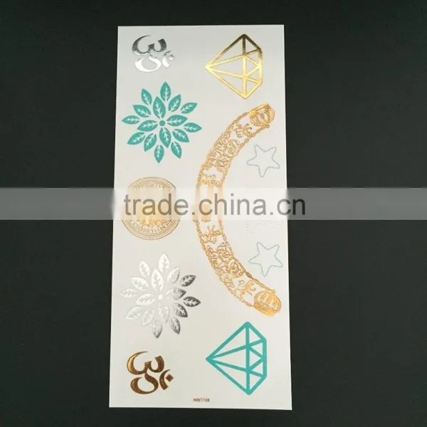 WMT-108 Pretty Makeup Necklace Design Metallic Tattoo