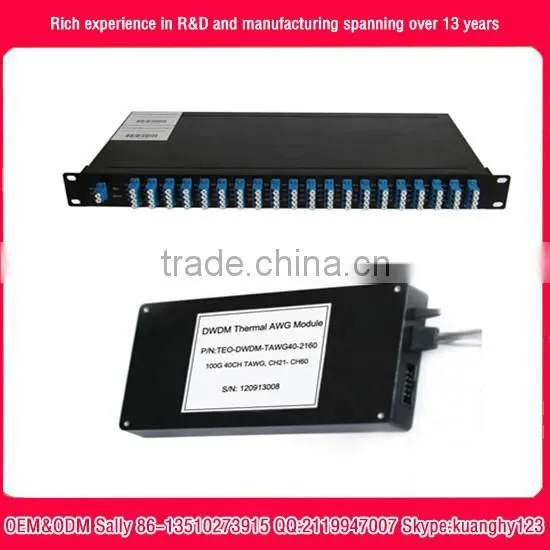 Fiber Optic Passive 50GHz/100GHz/200GHz DWDM OADM Modules 16 Channels Duplex DWDM AAWG Mux Demux OEM Factory photo-3