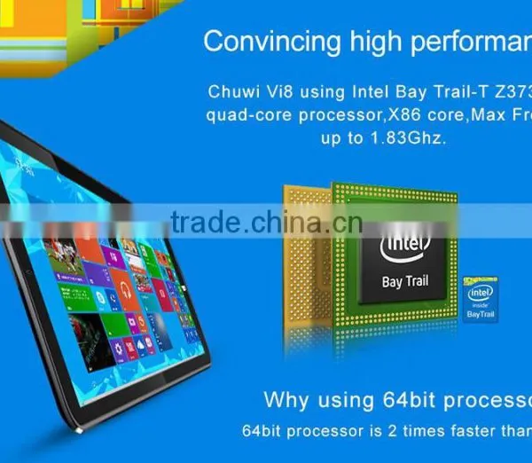 Original 8.0 Inch CHUWI VI8 Dual OS Tablet WIN 8.1 & Android 4.4 64bit Quad Core 1.8Ghz 2+32GB 2.0+0.3MP 1280x800px 5000mAh photo-2