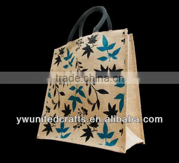Jute Bag With Full Color Shopping Bag Fashion Design