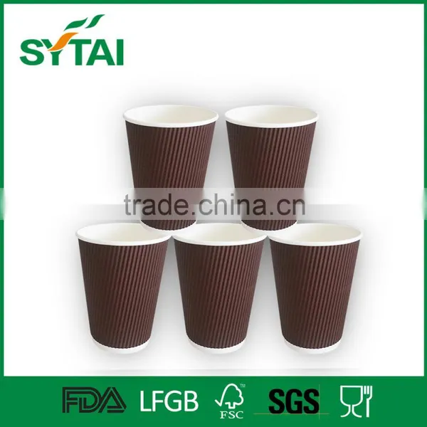 10oz Takeaway Ripple Coffee Paper Cup With Lid photo-4