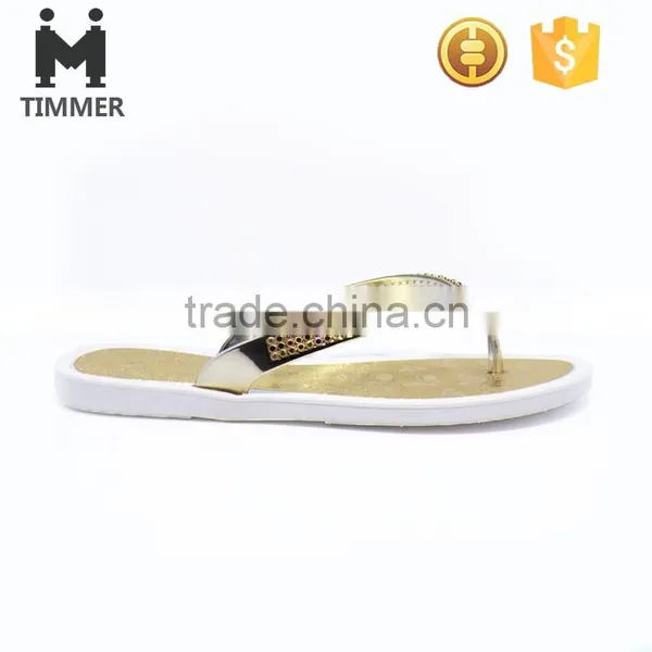 Wholesale Cheap Slippers Fashion Beach Slippers With Golden Chain photo-2