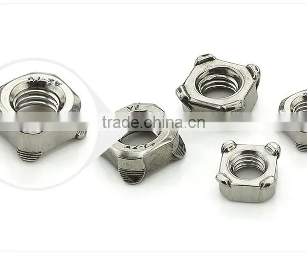 Stainless Steel DIN929 DIN928 Hex Weld Nuts/ Square Weld Nut photo-3