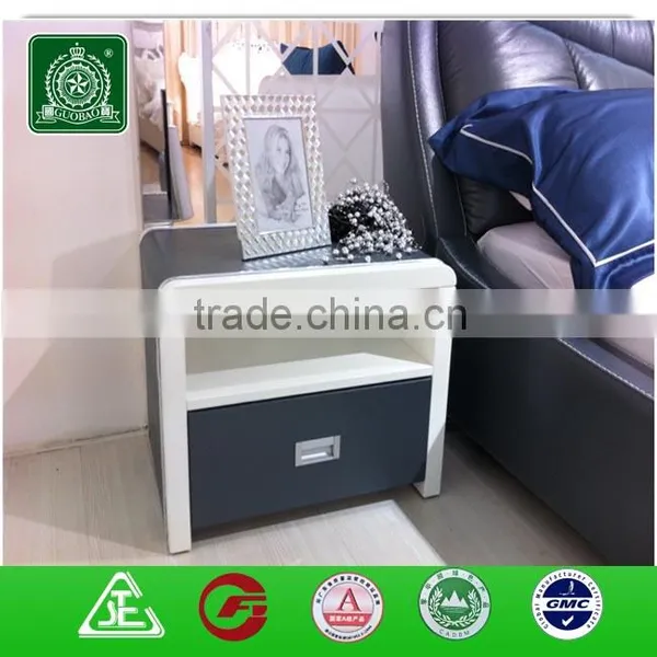 With Drawers Leather Side Tables/modern Nightstand Bedside Table photo-3