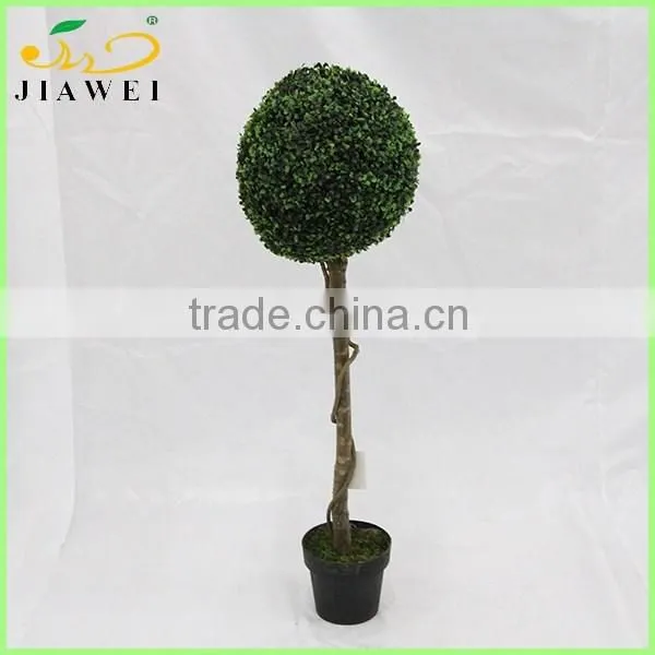 Making Artificial Palstic Green Grass Ball Bonsai for Sale