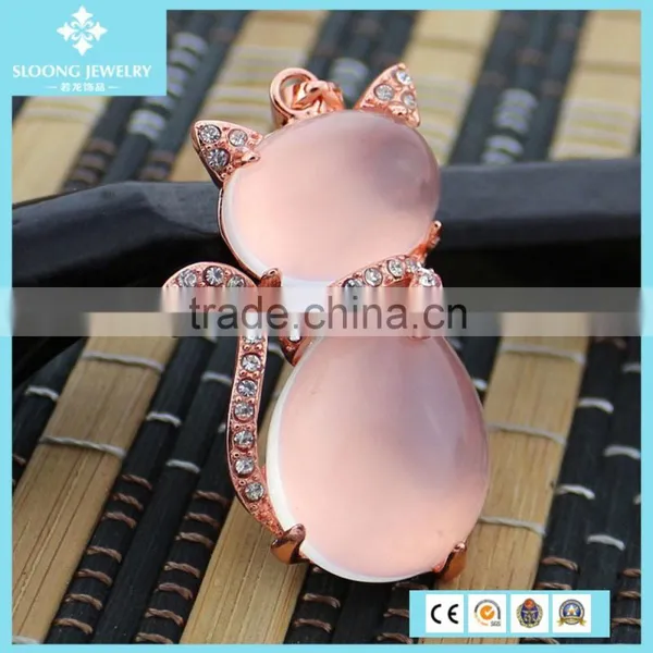 Rose Quartz Apple Shaped Pendant Jewelry Wholesale of 2015 Valentine Gift photo-5