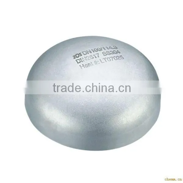 pipe cap, stainless and carbon steel cap, pipe fitting