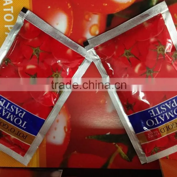 Double Concentrated China Tomato Paste in Sachet Pouch L79 Alavie 100g 50g 70g 40g 100g Factory 28%-30%
