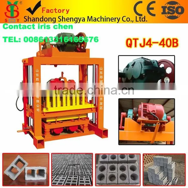 Semi Auto Block Making Machine QTJ4-40 For Consruction Hot Sells photo-3