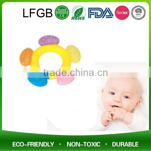 Custom Silicone Gel Toy Baby Teething Ring photo-6