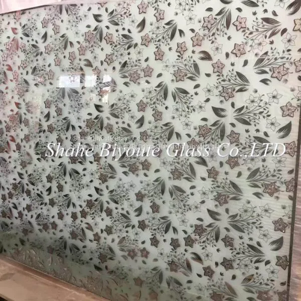 Interior Decor Ice Cream and Acid Etched Glass