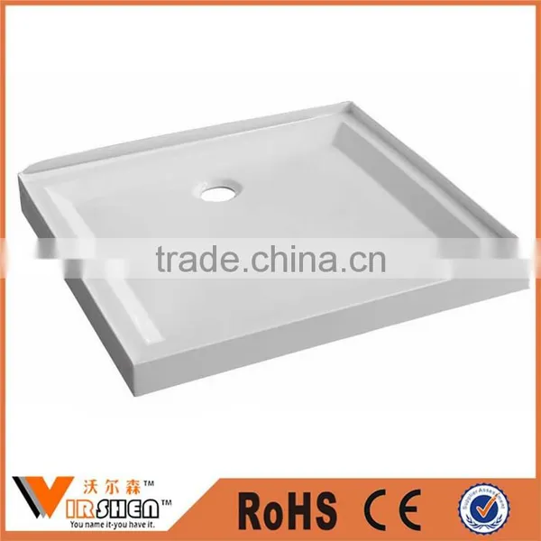 Bathroom Ceramic sanitary ware square slate anti slip acrylic shower tray