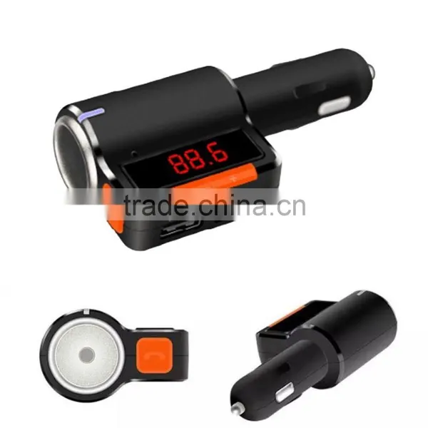 Newest Dual USB 5V 3.1A Bluetooth Handsfree Car MP3 Player FM Transmitter Kit With Cigarette Lighter photo-2