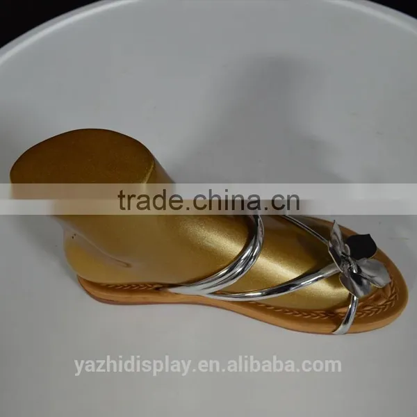 Fashion Flip-flops Display Golden Mannequin Feet and Foot for Shoes Display photo-3