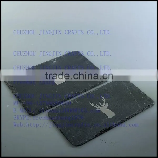 Hand Cut Slate Stone Placemats Rough Edge With Elegant Unique Designs/wholesale Natural Slate Stone Placemats and Coasters photo-5