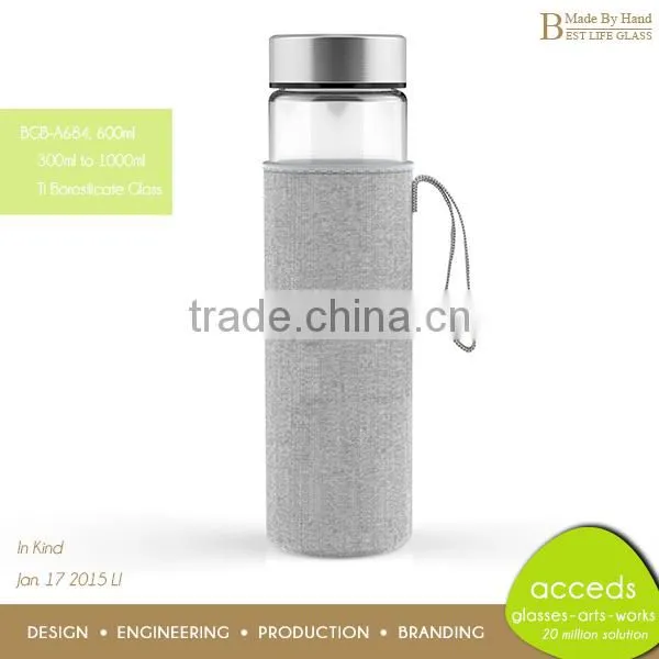In Stock Borosilicate Glass Drinking Bottle 16oz photo-2