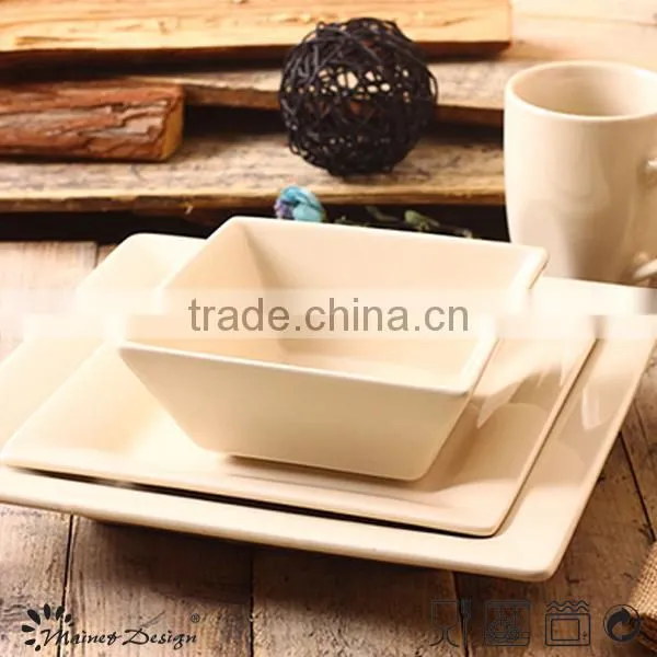 High Quality Square Gray Stoneware Dinnerware Set photo-2