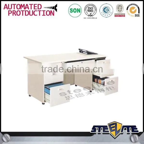Modern White High Gloss Computer Desk on Sale photo-6