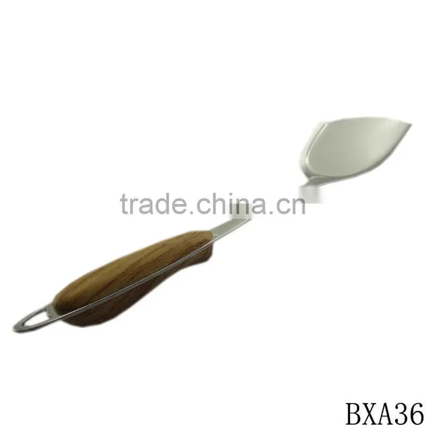 Professional Stainless Steel Cooking Spatula With Wood Handle photo-2