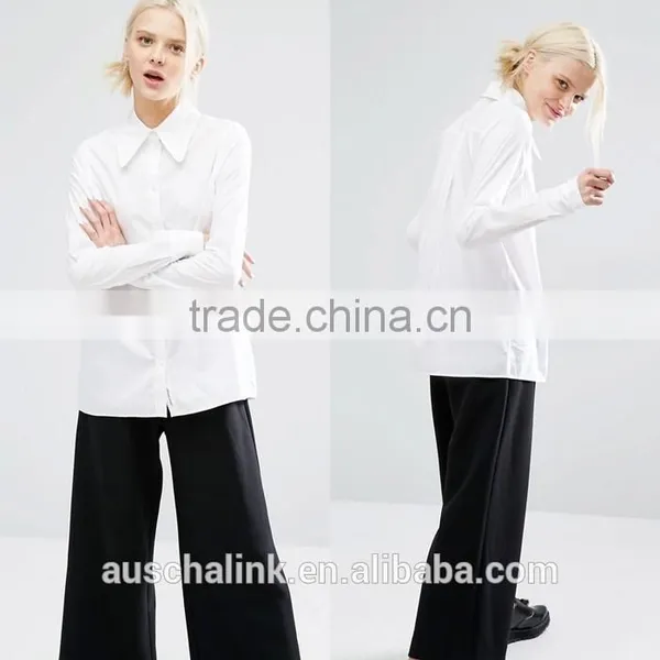 Best Selling Ladies Organic Cotton Office Shirts OEM Service photo-5