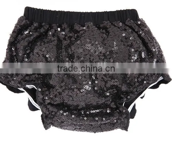 Hot Wholesale Baby Boutique Sequin Bloomers Cotton Children Sequin Shorts Kids Diaper Cover photo-3