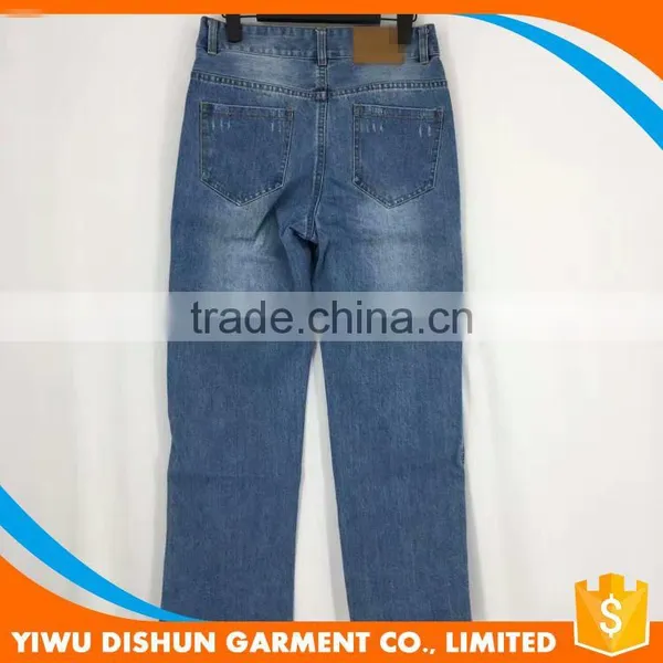 Ladies Wholesale Butterfly Embroidery Name Brand Jeans Pants photo-4