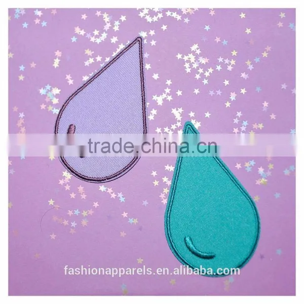 Custom Tears Embroidered Patch for Clothes Embroidery Patch Made in China Choose Size/color photo-4