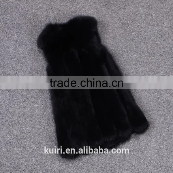 New 2016 Arrival Winter Warm Fashion Women Import Coat Fur Vest High-Grade Faux Fur Coat Fox Fur Long Vest photo-4