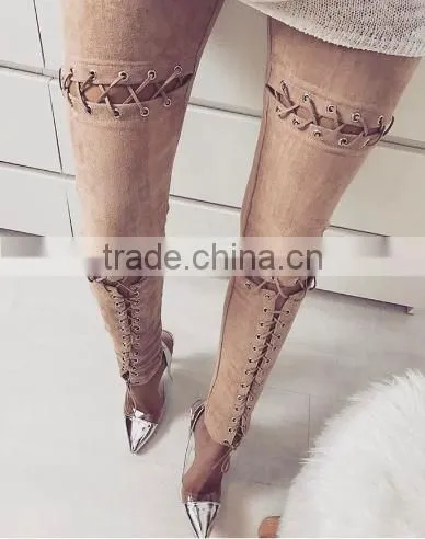 Runwaylover 43 Drop Shipping Sexy Tie Suede Pant photo-4