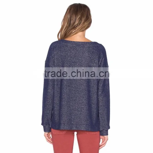 Long Sleeve Women Lace Up Fashion Jean Shirt photo-3