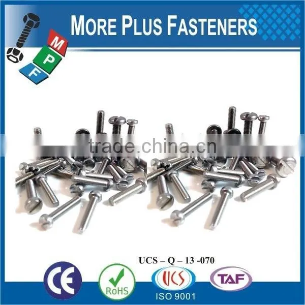 Made in Taiwan High Quality Carbon Steel Copper DIN 84 Saw Slot Drive Cheese Head Machine Metric Bolts photo-3