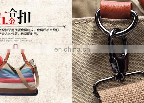 JL Bag17029 2017 Woman Bag Canvas Leisure Rainbow Bag Modern Lady Bag photo-5