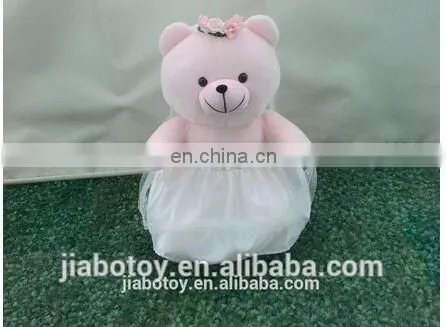 Teddy Bear Toy Plush Teddy Wedding Dress With Couple in Valentines Day photo-2