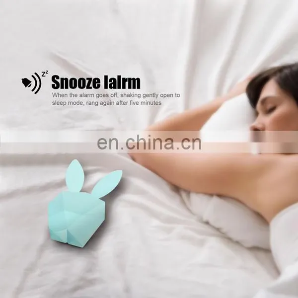 2017 Night Light Rabbit Alarm Clock ,LED Rechargable Clock With Lamp ,sound Control Clock photo-5