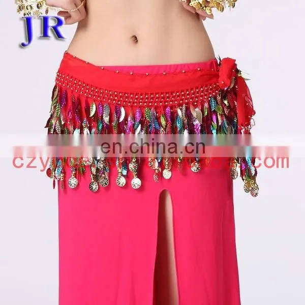 Chiffon Sequins Tassel Belly Dance Waist Hip Scarf Y-2016# photo-6