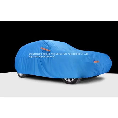 Navy Blue Color 190T Polyester Taffeta SUV Waterproof Car Covers photo-3