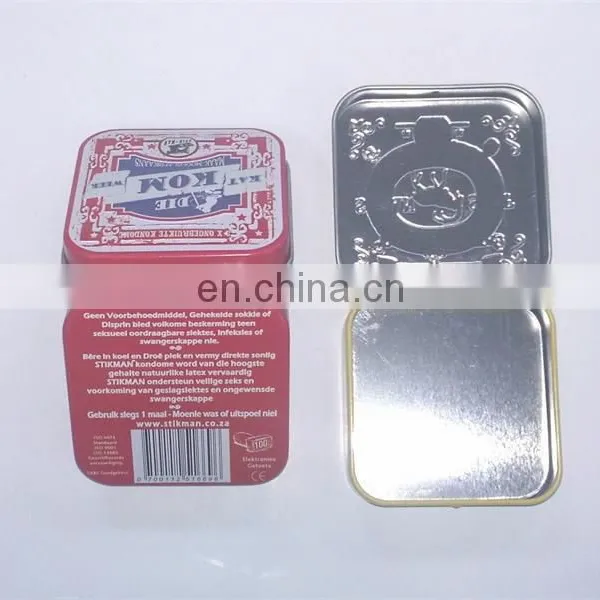 Hot Sale Small Condom Tins With Hinge photo-2