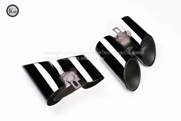 Km for Panamera GTS Style 971 2017-up Exhaust Tip Exhaust Pipes Muffler Tips Tail Pipe Black Titanium photo-3