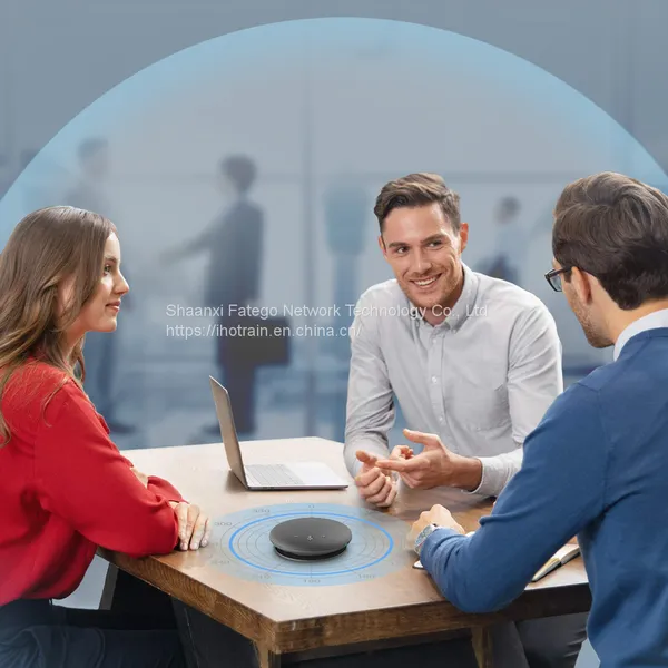 Hotrain FX600U Grey Portable Omni-directional USB Conference Microphone Speaker With Mics for Meeting Teaching photo-5