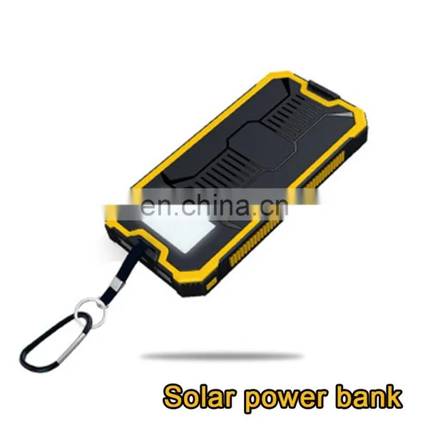 Amazon Hot Selling 8000mah, 10000mah External Solar Power Bank Waterproof Battery Charger Portable Charge photo-2