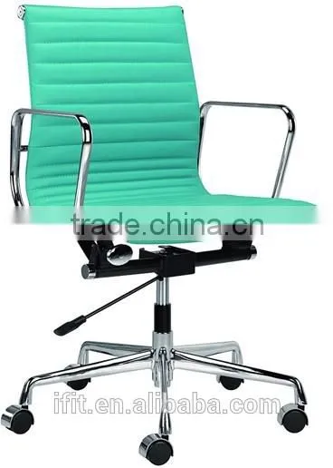 New Product Yellow Leather Office Chair No Swivel/Swivel Office Chair No Wheels photo-5