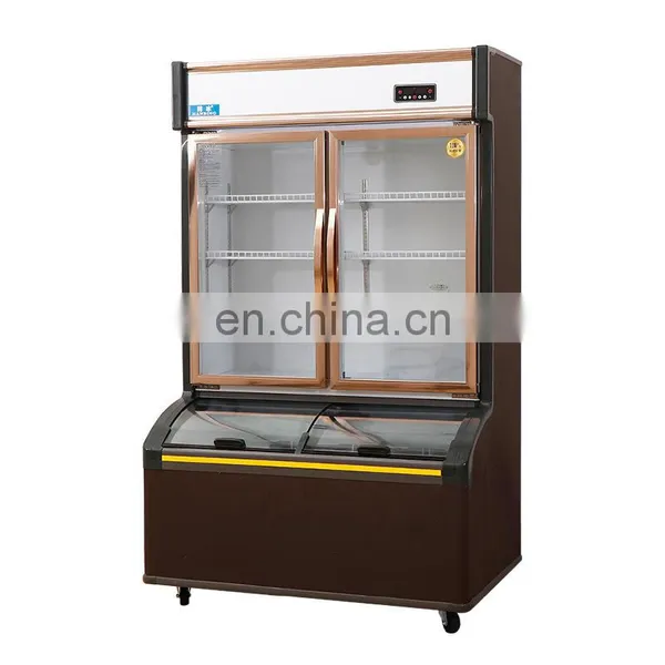 Commercial Large Vegetables Drink Display Freezer Cooler Restaurant BBQ Meat Refrigerator Preservation Freezing Cooler Display photo-5
