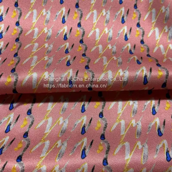 Factory Direct Own Design Custom Digital Printing Quality Satin Fabric 100 Polyester photo-2