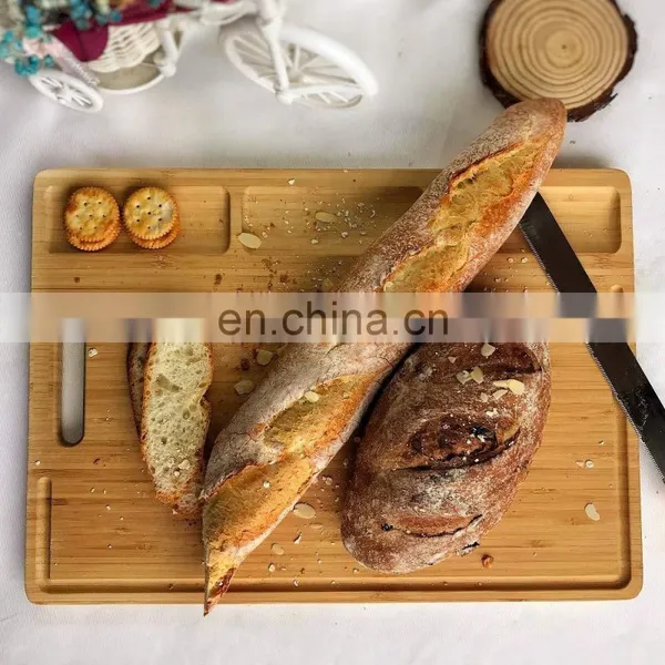Creative Design Restaurant Multifunctional Premium Rectangle Bamboo Cutting Board photo-2