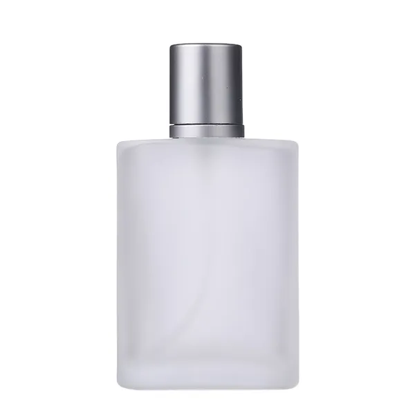 Hot Selling 30ml 50ml 100ml Square Shape Flat Shoulder Frosted Clear Glass Spray Bottles Perfume Dispenser photo-5